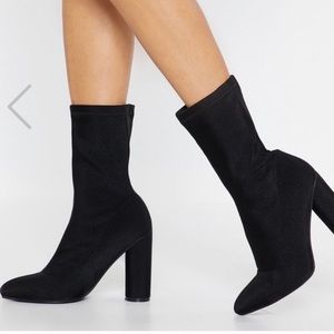 SALE Nasty girl sock boot ankle heel